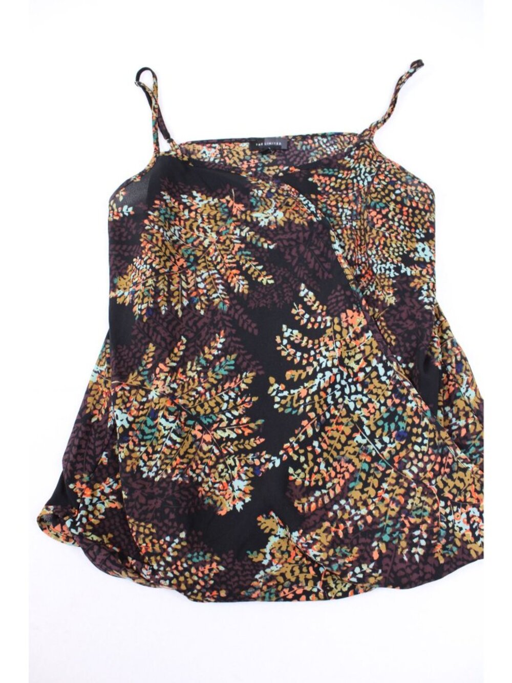 The Limited Womens Sleeveless Floral Camisole Top Black Multicolor Size M